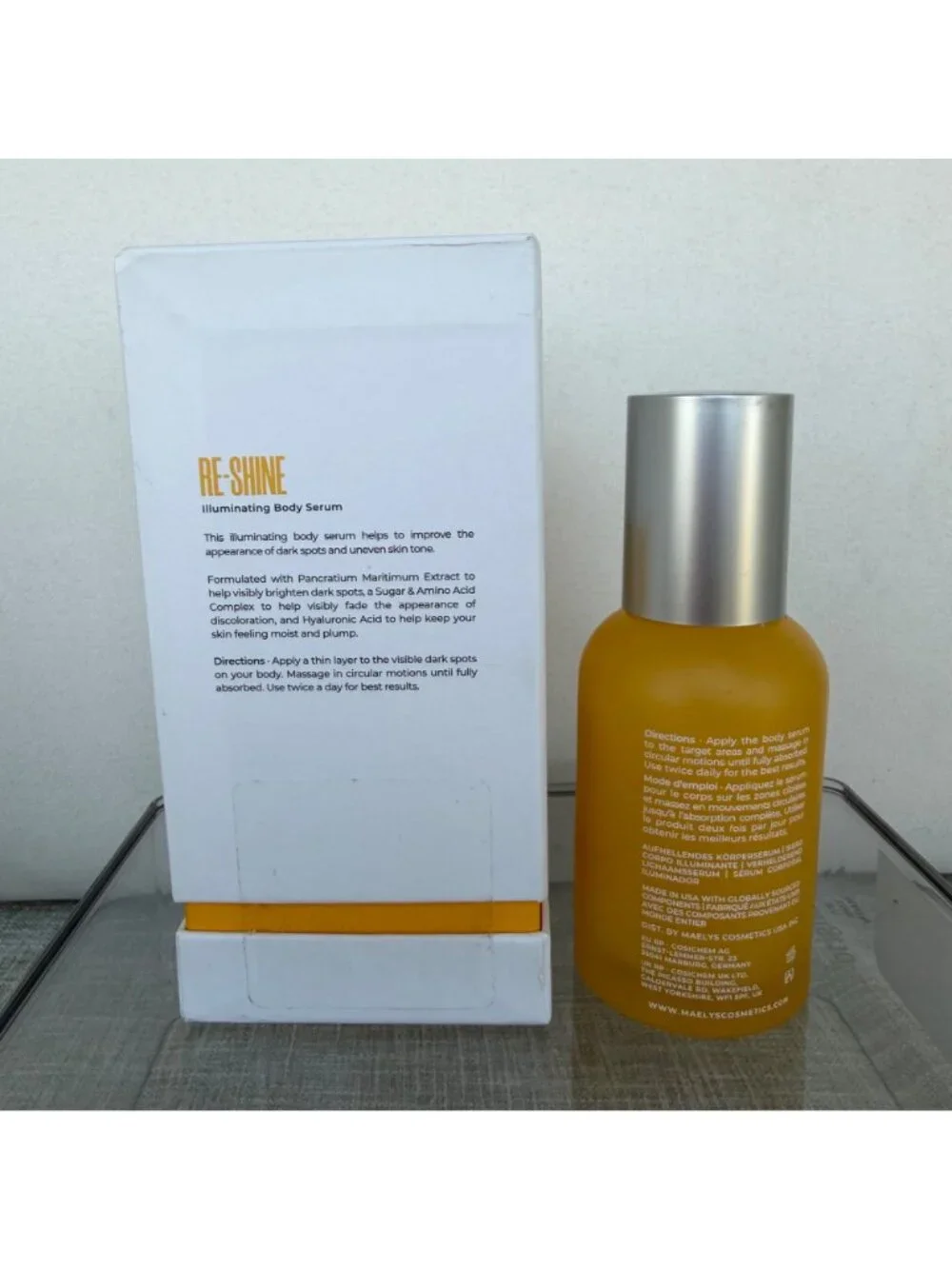 $59 NEW MAELYS RE-SHINE ILLUMINATING BODY SERUM 3.5OZ